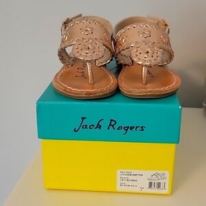 jack rogers size 5 little miss Hamptons rise gold